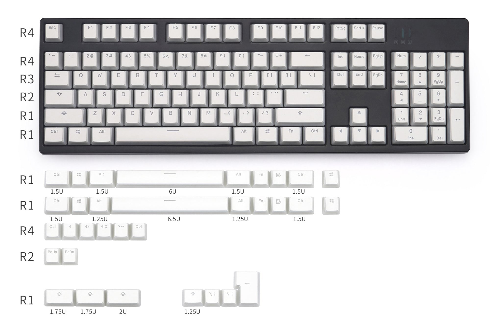 OEM Pudding Keycaps Backlit PBT Doubleshot for MX Switches