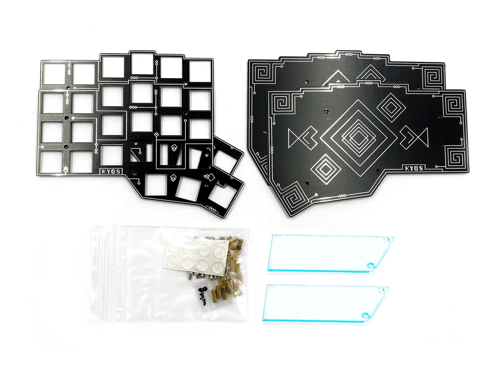 CRKBD PCB Plate Case Gatsby Black Silver