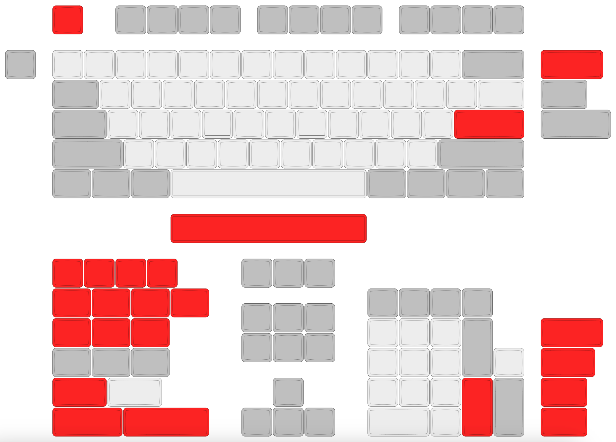 MBK Blanks Sets Choc Low Profile Keycap Set - Chili