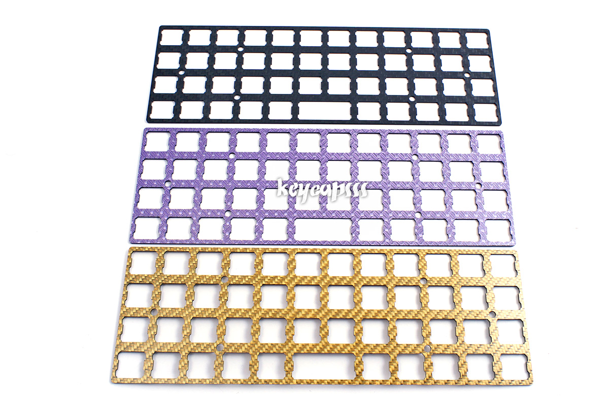 planck-plate-hi-pro-hipro-carbon-2 Planck compatible Carbon Top Plate for HI-PRO OLKB Case (ortholinear keyboard) Matt