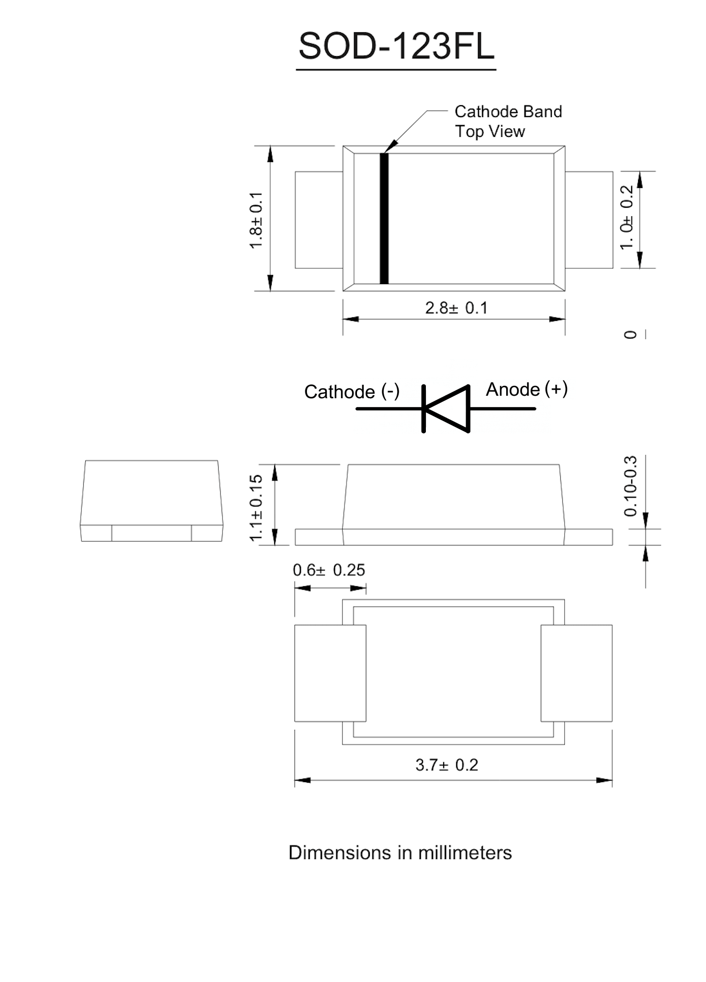 SMD Diode SOD-123FL 1kV 1A 1.1V @ 1A