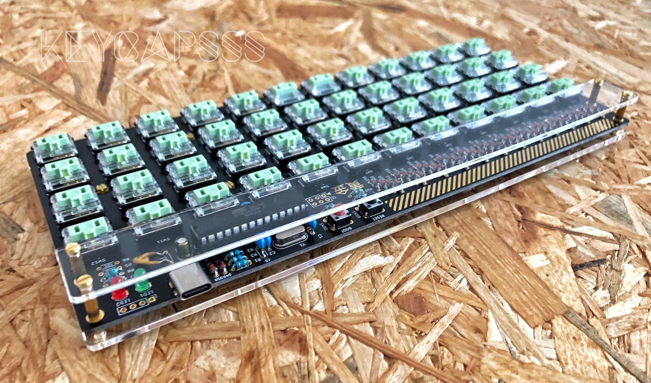 Plaid Gold ortholinear mechanical keyboard Kit