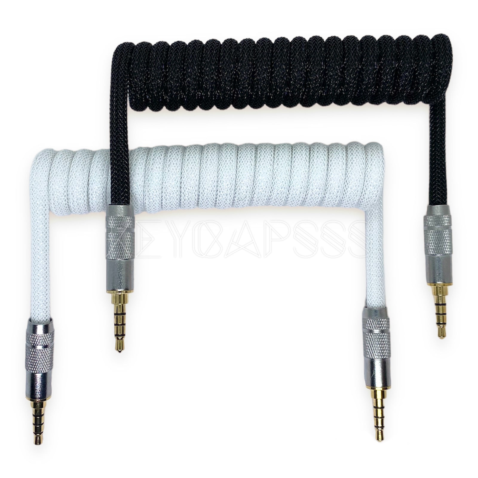 TRRS Cable Coiled 4-pole 3.5mm Jack - Straight