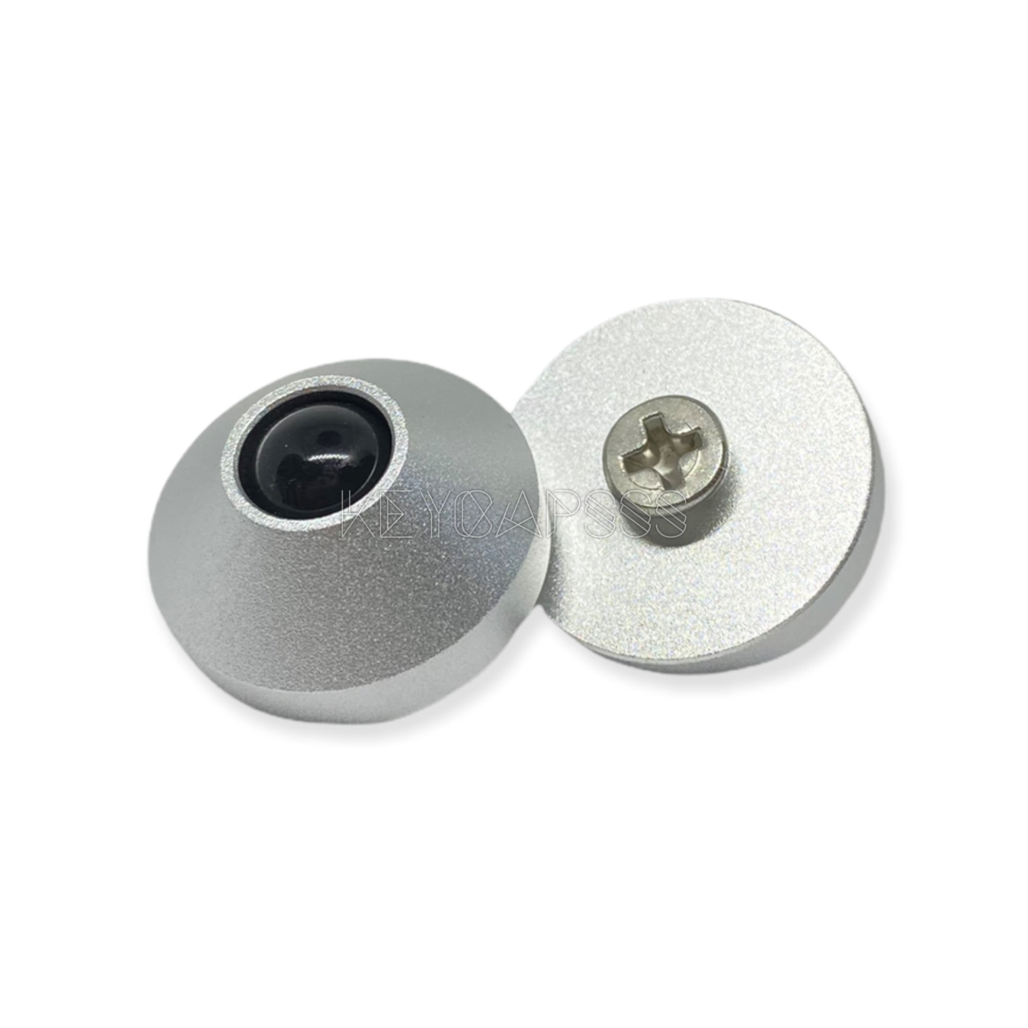 Anodized CNC Aluminum Cone Feet for Mechanical Keyboards Silver