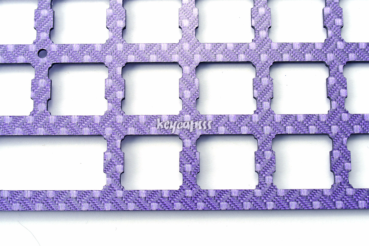 Planck compatible Carbon Top Plate for HI-PRO OLKB Case (ortholinear keyboard) Purple