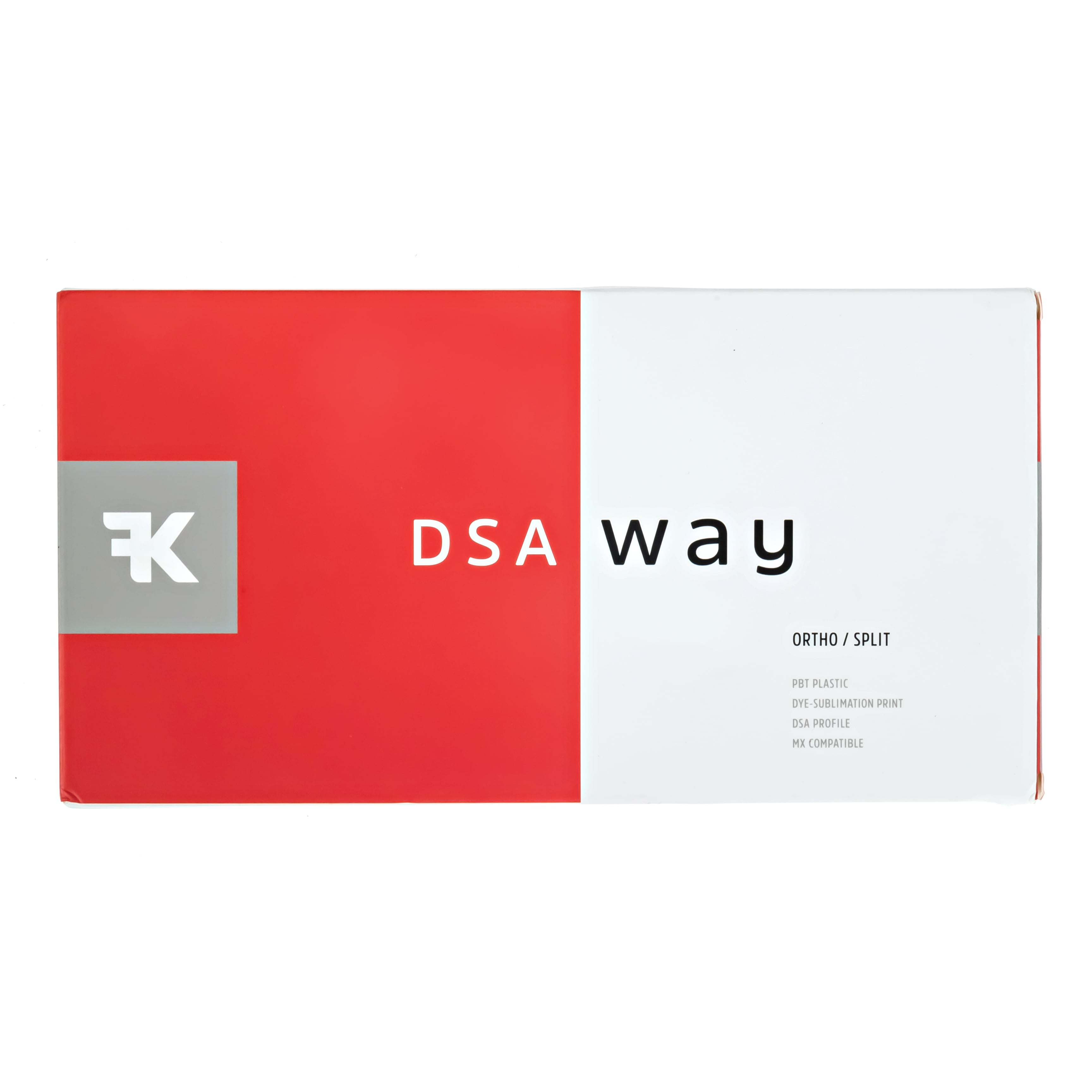 DSA Way Ortho/Split Keyboard Keycaps Set White/Red