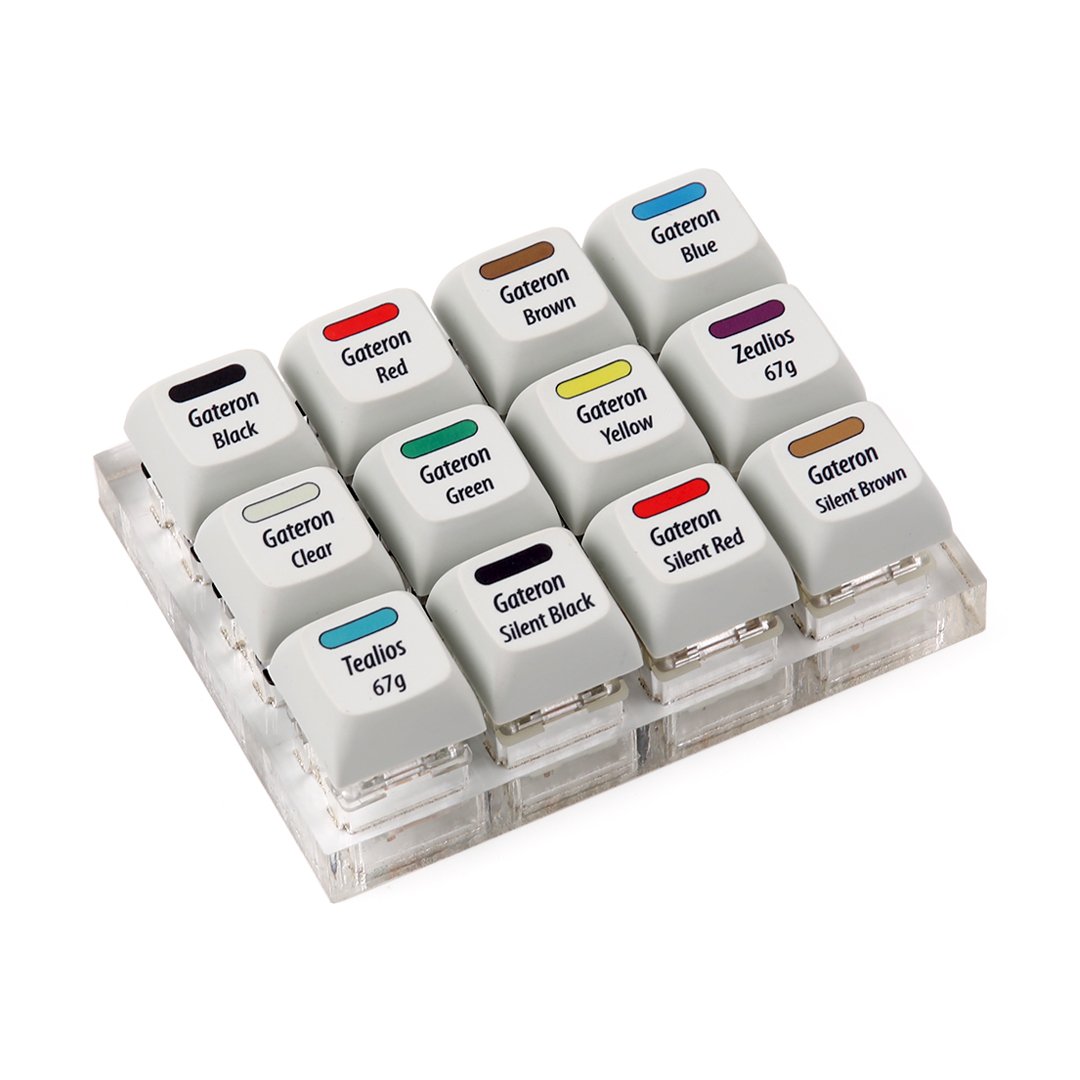 Gateron switch tester (12 switches) dye subbed