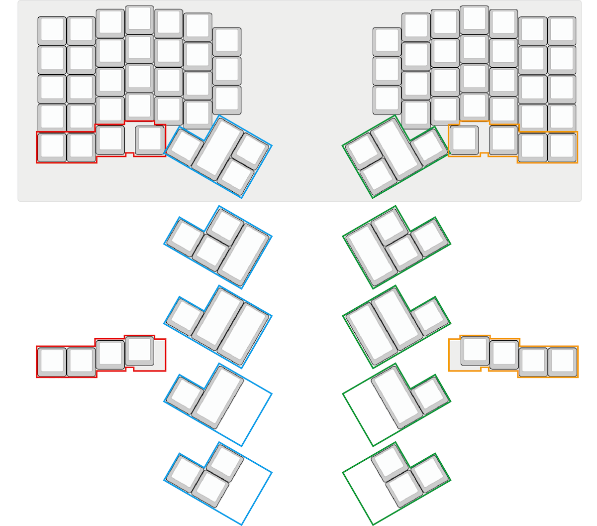 ErgoDash layout thumb cluster
