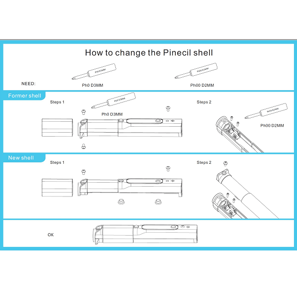 pinecil-shell-replacement-guide PINECIL Replacement Shell - Guide