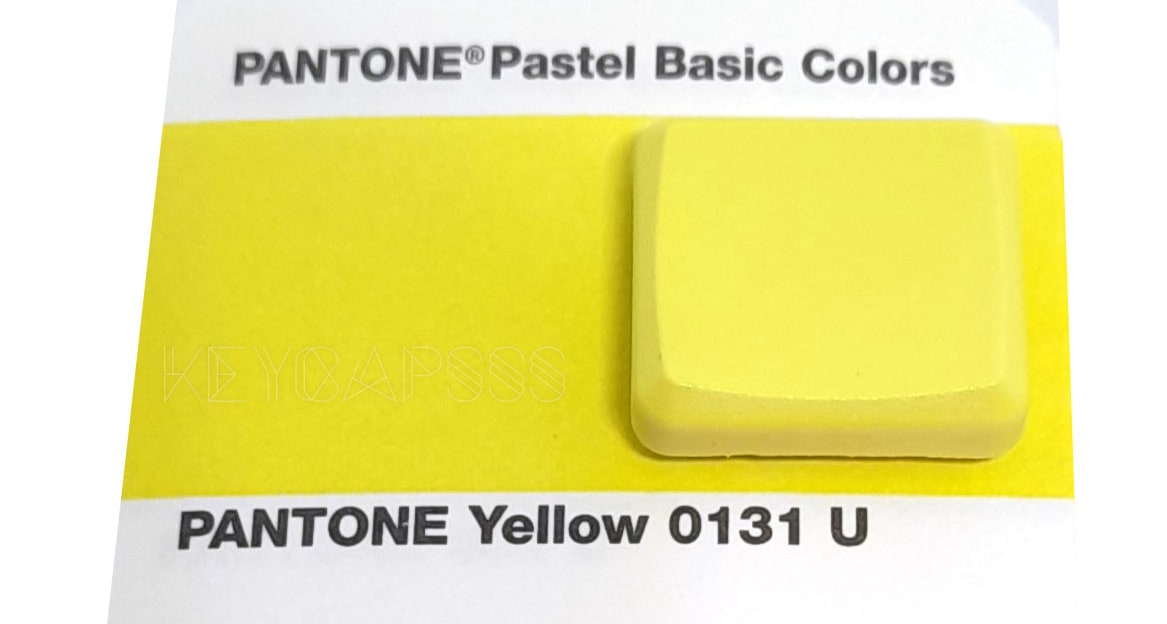 MBK Dye Color Choc Low Profile Keycap - Pastel Yellow (Pantone Yellow 0131 U)