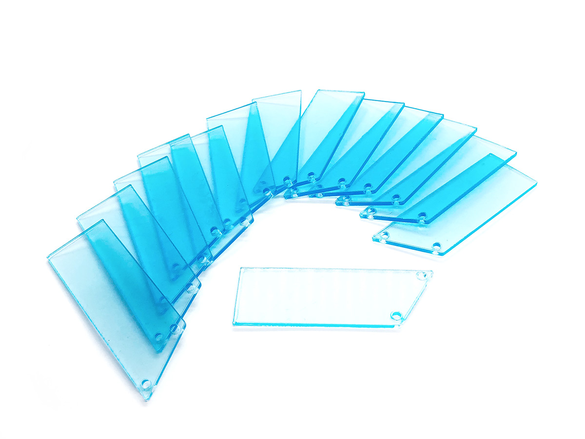 Corne (crkbd, helidox) Oled Acrylic Cover 2pc - Clear