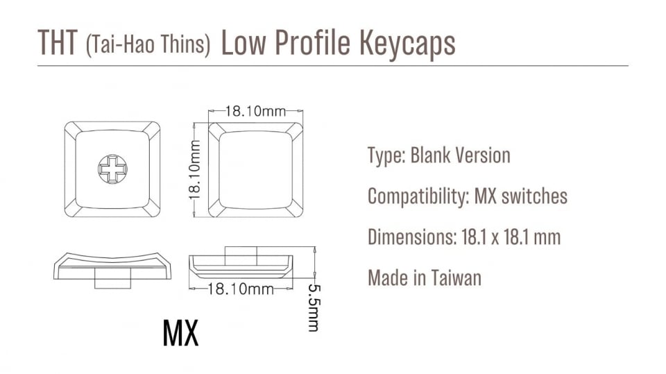 THT Tai-Hao Thins dimensions MX