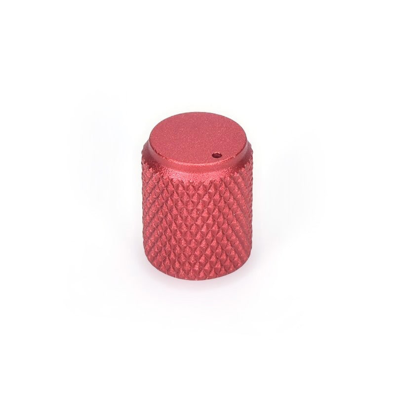 Aluminium Knob for Rotary Encoder with 6mm Flatted Shaft - Red