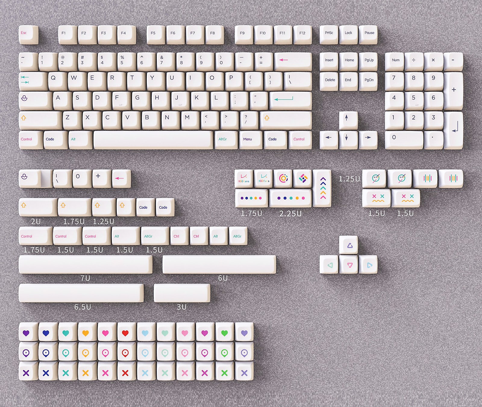 NP PBT CRAYON KEYCAPS SET