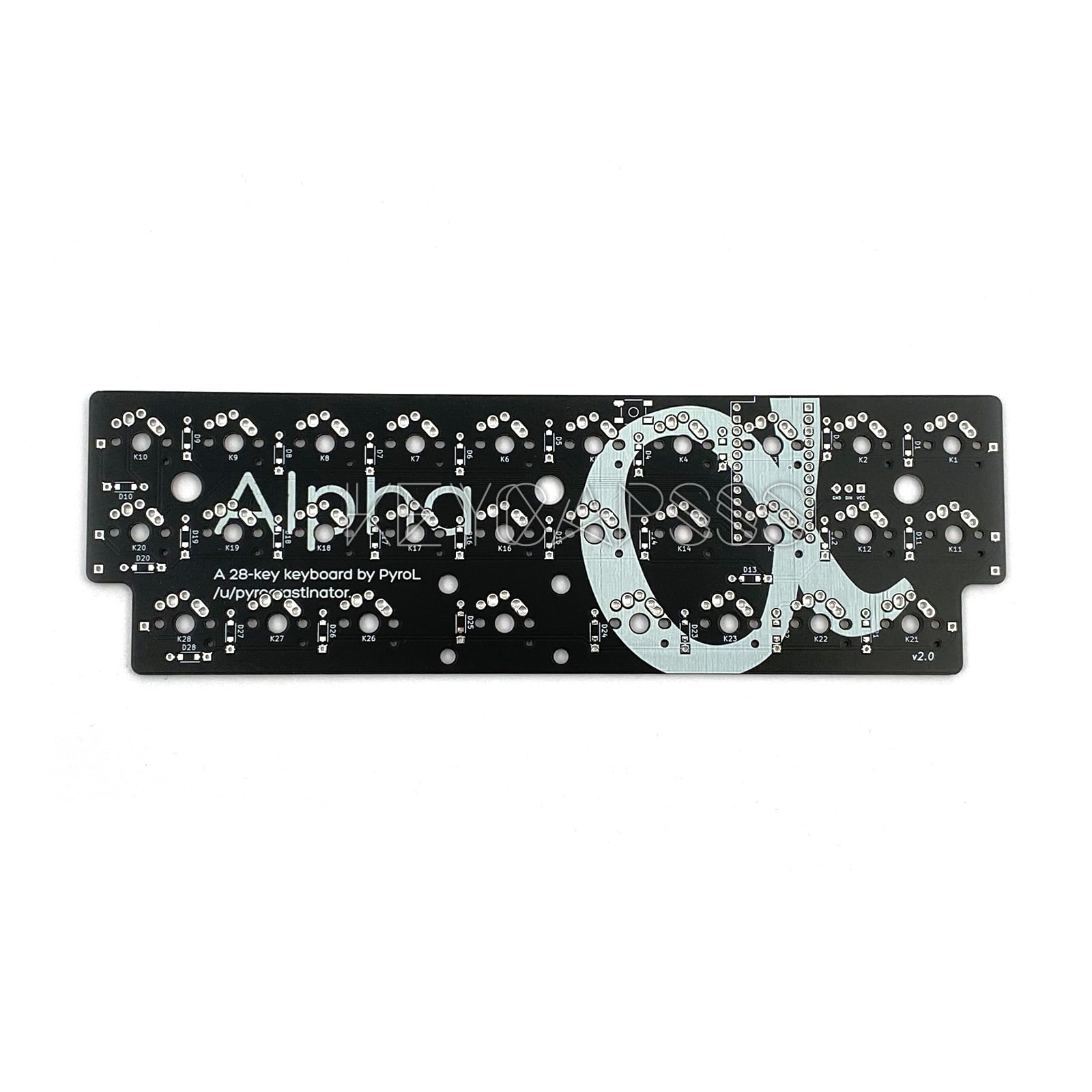 Alpha PCB -28-key semi-ortholinear mechanical keyboard