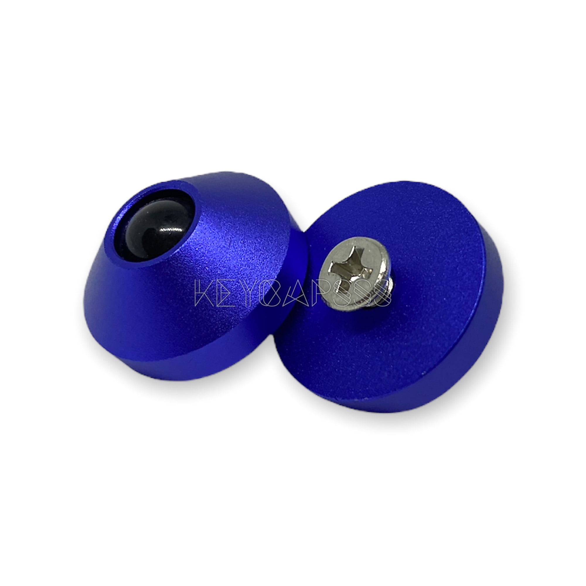 Anodized CNC Aluminum Cone Feet for Mechanical Keyboards Blue
