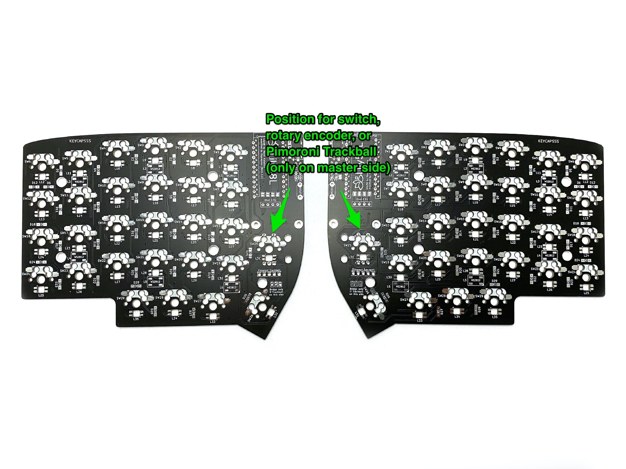 Lily58L Split Keyboard PCB Kailh Hot Swap Sockets MX