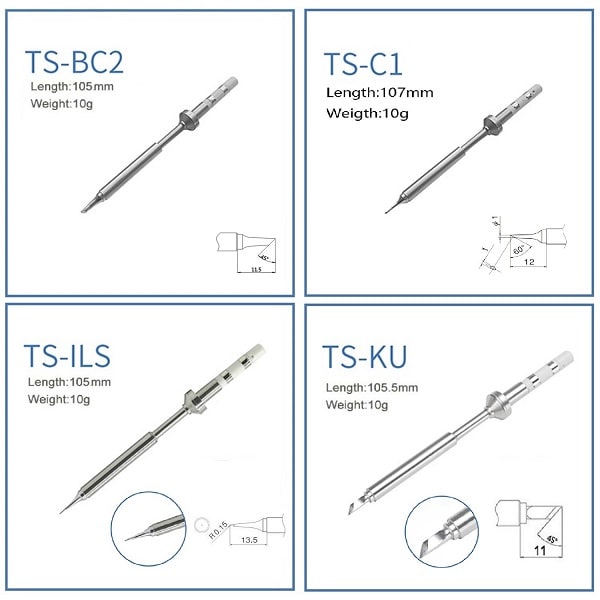 PINECIL Soldering Normal Tip Set (Fine)