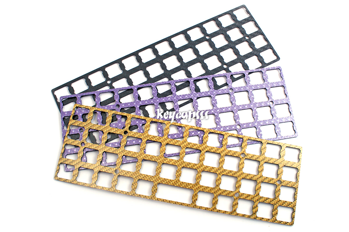 Planck compatible Carbon Top Plate for HI-PRO OLKB Case (ortholinear keyboard)