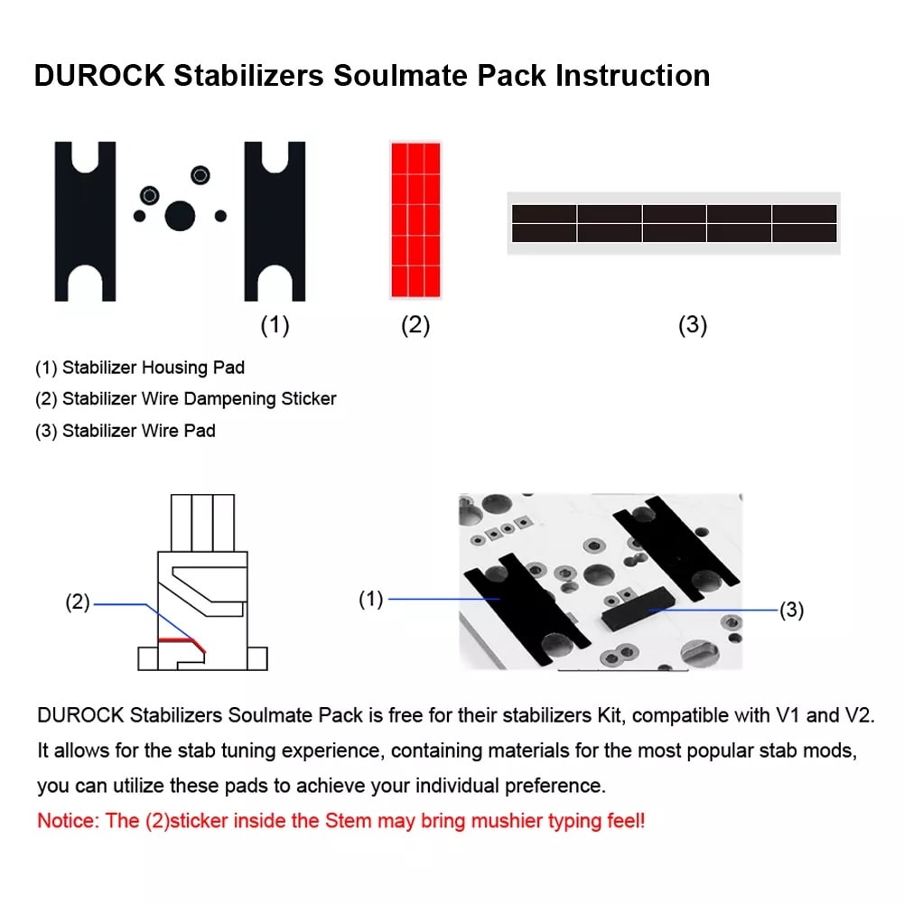 Durock stabilizers sticker soulmate pack