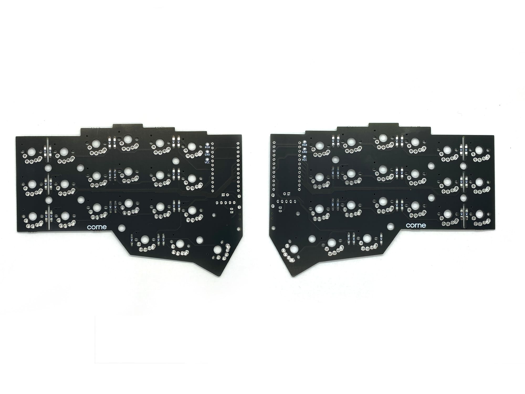 Corne UltraLight Black PCB - bottom view
