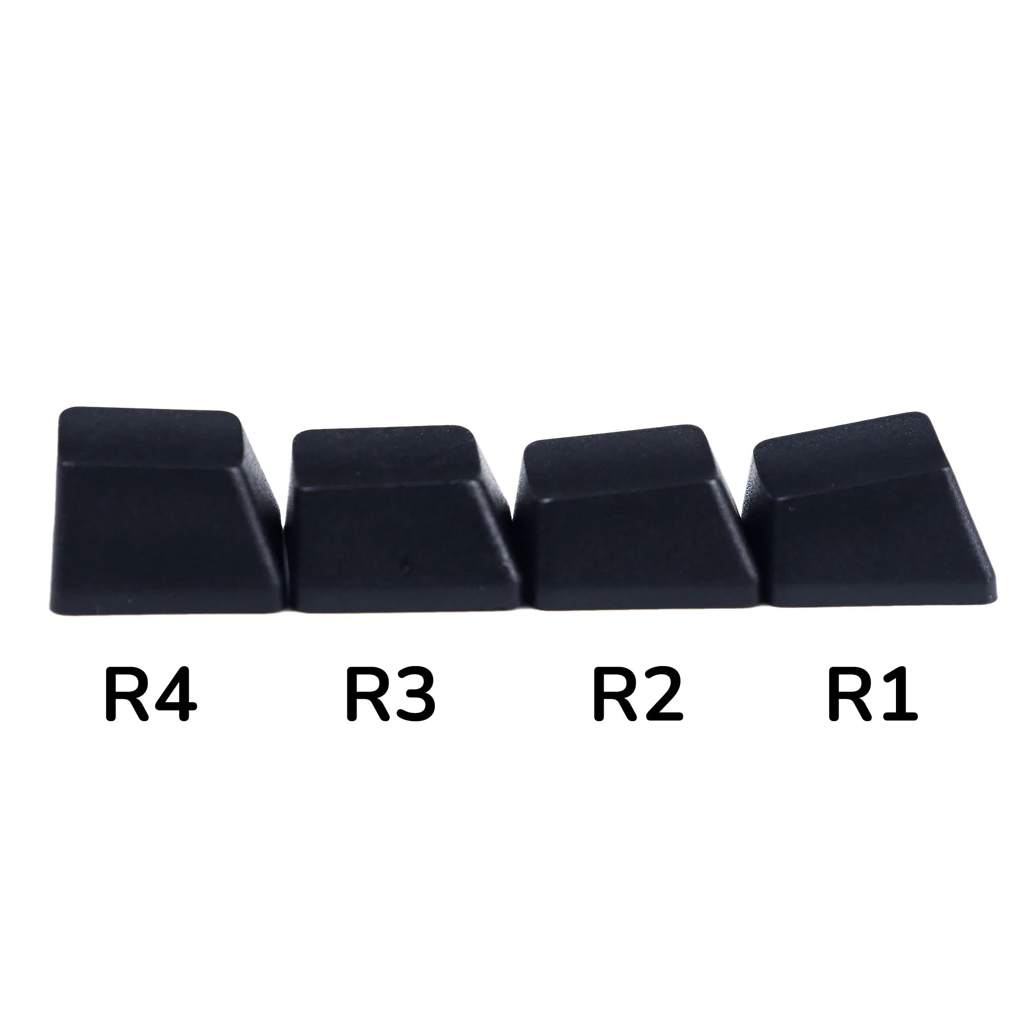 OEM Profile Blank PBT 1U Keycaps for MX Switches Profile R1 R4