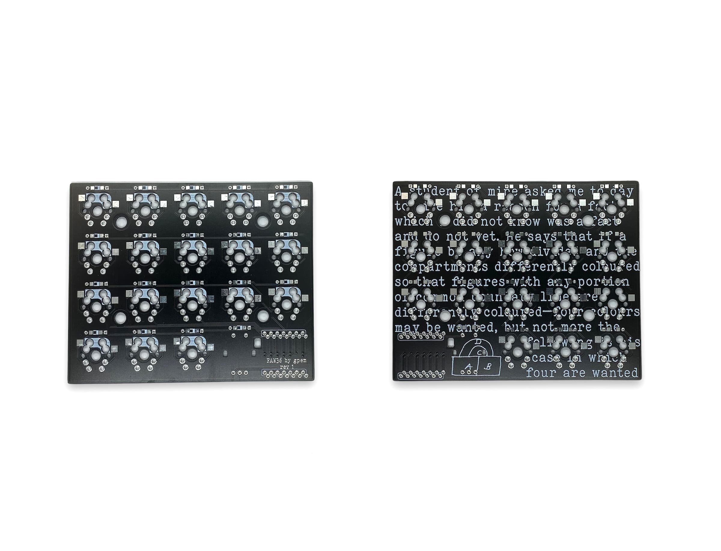 FAW36 Ortholinear Split Keyboard PCB