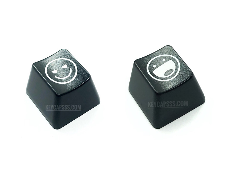 smiley emoji NOVELTY SHINE THROUGH KEYCAPS ABS ETCHED, SHINE-THROUGH AVENGERS INFINITY WAR HERO LOGO BLACK RED CUSTOM MECHANICAL KEYBOARDS
