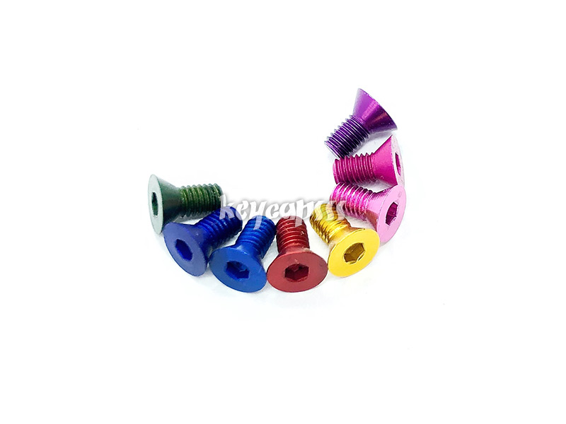 M3 Aluminium Screw 6mm anodized countersink aluminium eloxiert