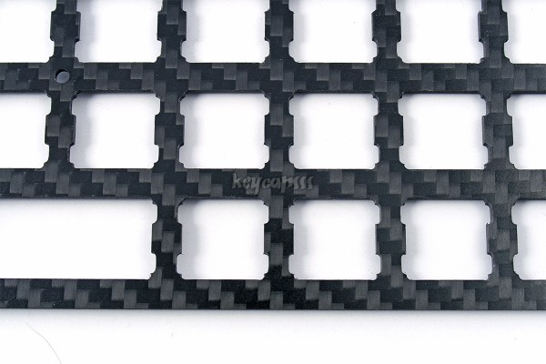 Planck compatible Carbon Top Plate for HI-PRO OLKB Case (ortholinear keyboard) Matt