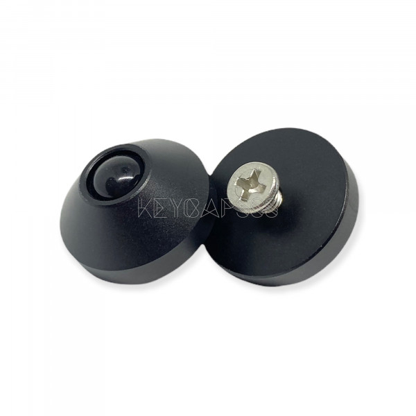 Anodized CNC Aluminum Cone Feet for Mechanical Keyboards Black