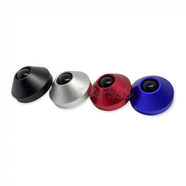 Anodized CNC Aluminum Cone Feet for Mechanical Keyboards Black, Silver, Red, Blue