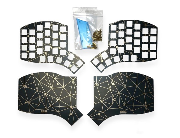 Kimiko Rev2 Plate Case - Triangle Edition Gold/Black