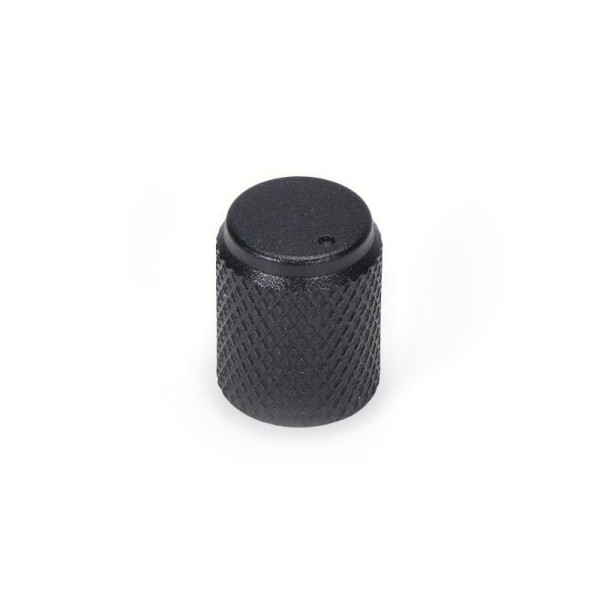 Aluminium Knob for Rotary Encoder with 6mm Flatted Shaft - Black